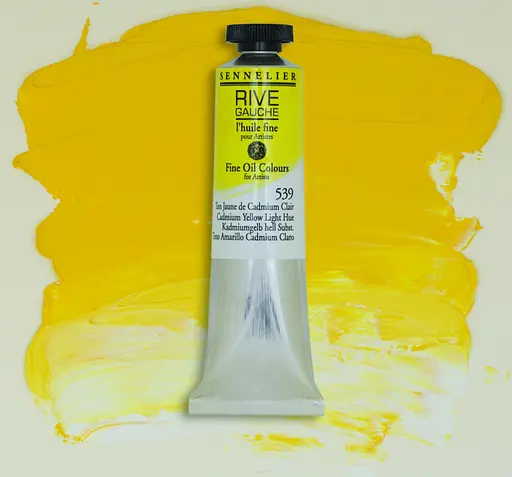 Масляная краска Rive gauche 40 мл, Кадмий желтый светлый оттенок (Cadmium Yellow Light Hue) - фото 2
