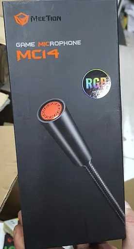 Настільний USB-мікрофон MeeTion MT-MC14 з підсвічуванням RGB 5В Гусяча шия на 360 градусів Чорний - фото 4