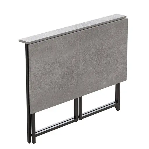 Стіл розкладний Моріс Ferrum-decor 750x1000x600 Чорний метал ДСП Бетон 16 мм (FRD-104675) - фото 9