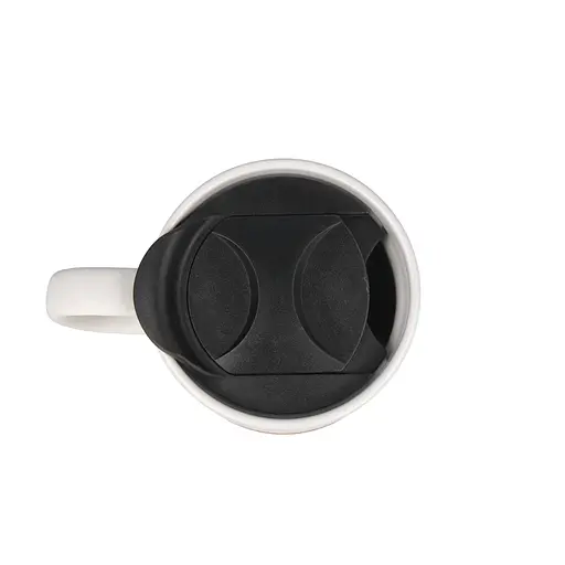 Керамічний кавовий кухоль OldBro Whiter White 400 мл з корковим дном і кришкою - фото 4