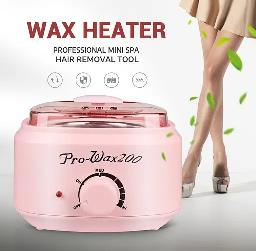Воскоплав банковий Pro Wax 200 для депіляції нагрівач для воску з терморегулятором Рожевий - фото 6