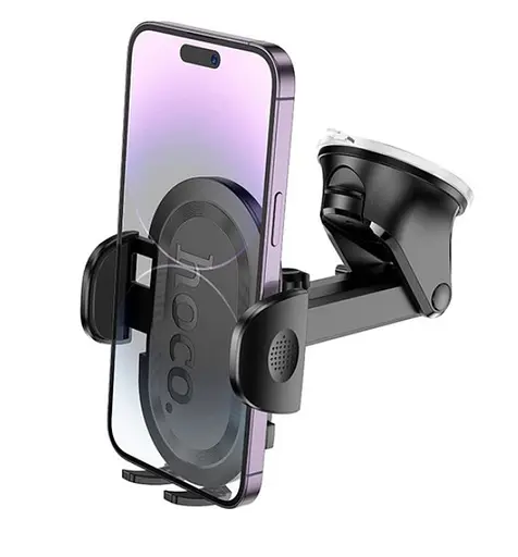 Автомобильный держатель с креплением на присоску Hoco H54 магнитный держатель для телефона в машину Черный - фото 3