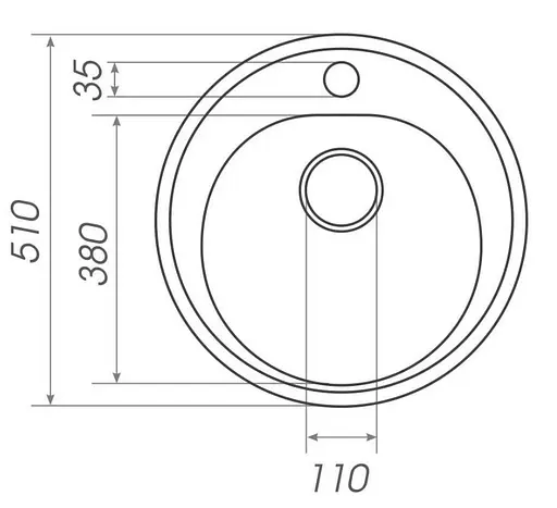 Кухонная мойка Platinum 510 LUNA (SP000025064) - фото 5