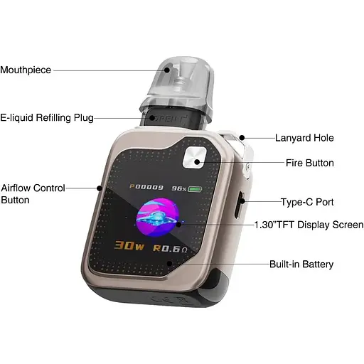 Под-система Lost Vape POD System Ursa Baby 3 30W Pod 1200mAh 2.5ml Kit Lavender Ice (17755) - фото 4