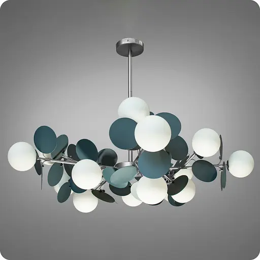 Люстра підвісна 517 Dlight на 15 ламп Хром-Сірий (01696) - фото 2