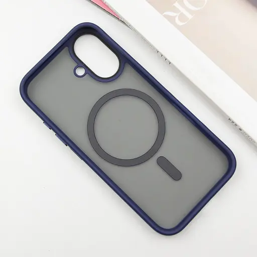 Чохол Epik TPU+PC Metal Buttons with MagSafe для Apple iPhone 16, 6.1 Синій - фото 3