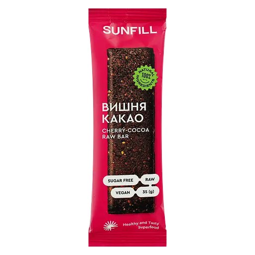 Батончик Sunfill Вишня-какао 35 г