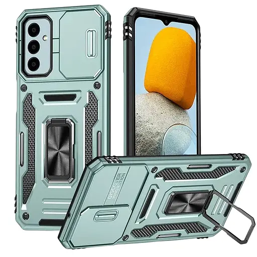 Ударопрочный чехол Camshield Army Ring для Samsung Galaxy A24 4G Зеленый / Light Green