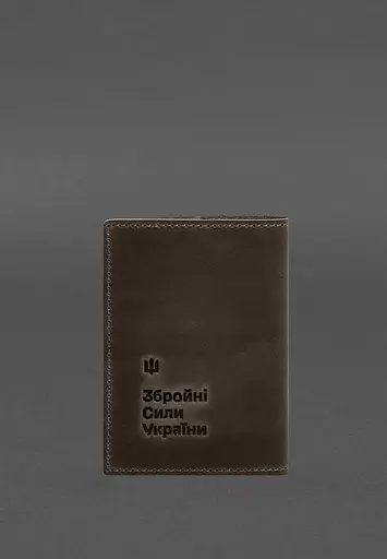 Кожаная обложка для военного билета 7.3 темно-коричневый Crazy Horse - фото 9