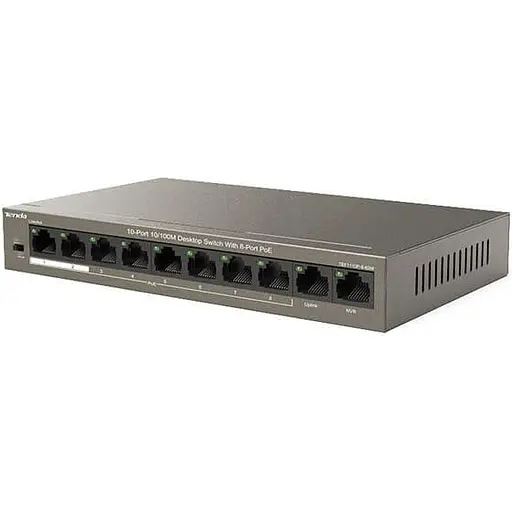 Коммутатор Tenda TEF1110P-8-63W (8xFE PoE, 2xFE uplink, Max PoE 99W) (TEF1110P-8-63W) - фото 2