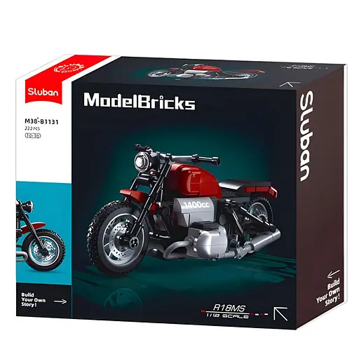Конструктор Sluban Model Bricks Мотоцикл на 222 деталі 1:12 (M38-B1131) - фото 3