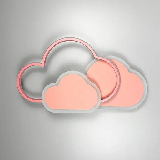 Світлодіодний світильник у вигляді 3-х рожевих хмаринок | Арт. SC 8 PK | Line F - фото 2