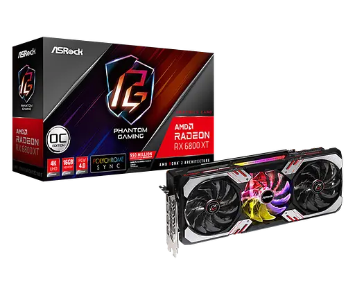 Видеокарта ASRock Radeon RX 6800 XT Phantom Gaming D 16G OC (RX6800XT PGD 16GO)