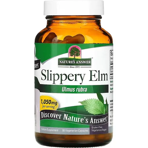 Слизький в'яз Nature's Answer Slippery Elm 1050 мг 90 вегетаріанських капсул