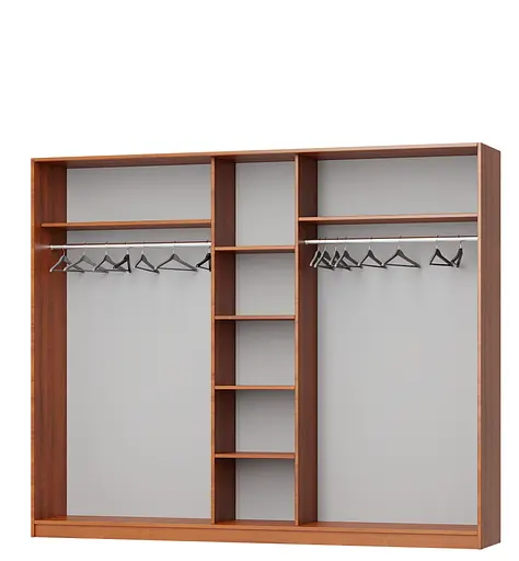 Шафа-купе тридверна MebelStar Уні AL 3ДСП 250x60x210 см Бетон (MBS-3063) - фото 2