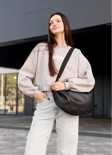 Женская сумка Sambag HOBO BAG-GLOVE Черная 28 х 58 х 4 см (53400001) - фото 5