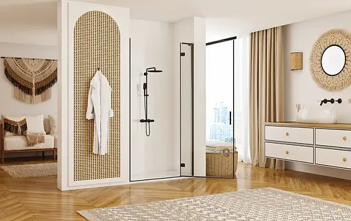 Душевые двери Rea Hugo 80 black REA-K6603 - фото 3