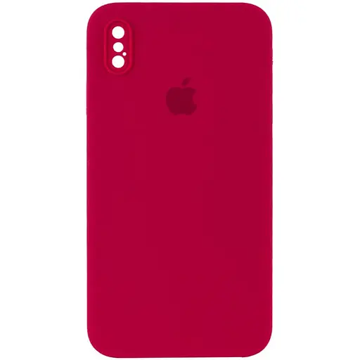 Чохол Epik Silicone Case Square Full Camera Protective AA для Apple iPhone X/XS 5.8 Червоний/Rose Red