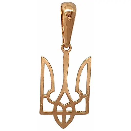 Золотая подвеска Трезубец. 310167_М - фото 1