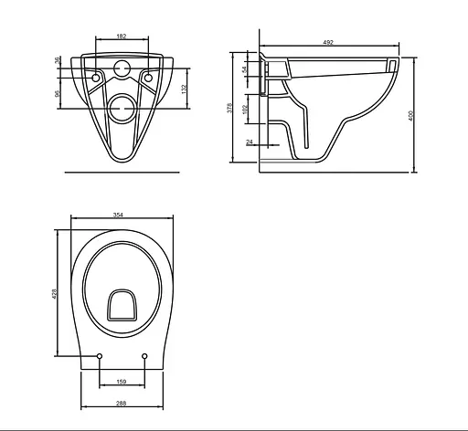 Унітаз підвісний Volle Maro 13-52-321 з кришкою поліпропілен, Білий - фото 2