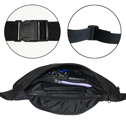 Сумка-бананка Sport мужская/женская спортивная 32×16 см с расширителем поясная сумка или сумка через плечо (3746) - фото 5