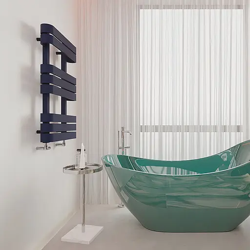 Рушникосушка дизайнерська Ideale Olivia 11 8/850/500 синій, Чорний - фото 4