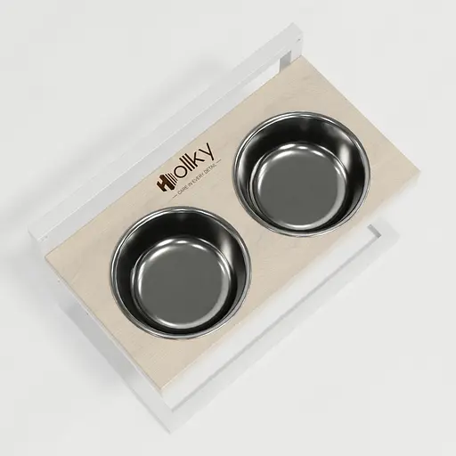 Hollky Flex M — миски на регульованій підставці для середніх собак (2 × 0.85 л) - фото 8