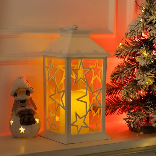 Ліхтар новорічний декоративний Yiwu підвісний 14×14×30 см Yiwu CR-3-1