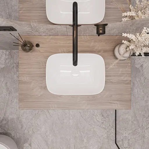 Умивальник VBI Ravenna S white накладний VBI-011201, Білий - фото 4