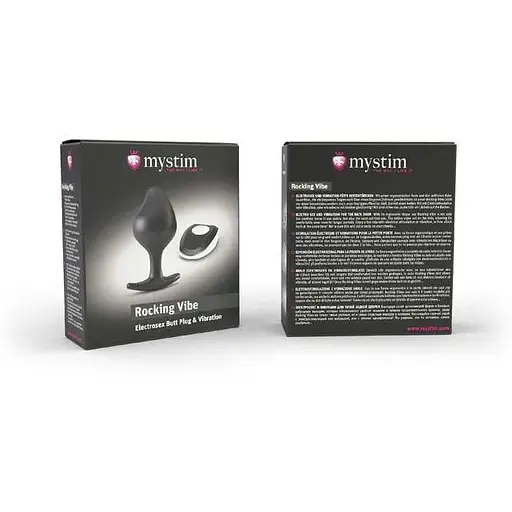 Силіконова анальна пробка Mystim Rocking Vibe з вібрацією та пультом для електростимулятора 3.7 см - фото 4