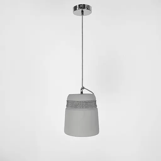 Подвес с бетонным плафоном и хромированным основанием | Line F | Арт. MJ186/1 GR+GR - фото 3