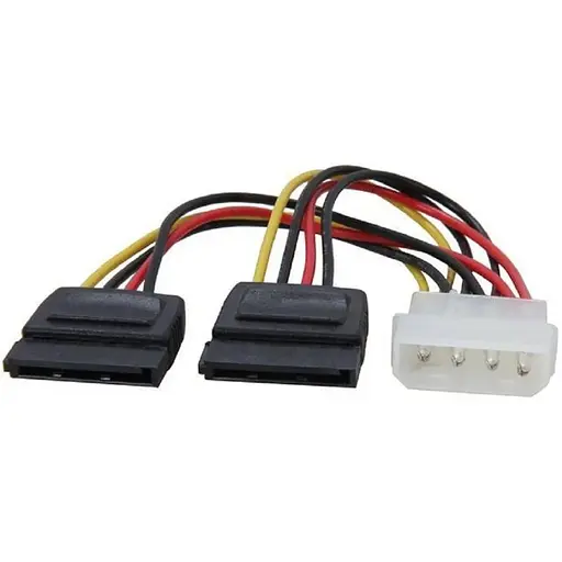 Кабель питания Molex 4 pin-2 x SATA power Female