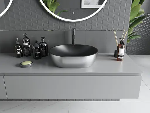 Умывальник Mexen Viki silver black matt накладной MEX-21054874, Хром - фото 3