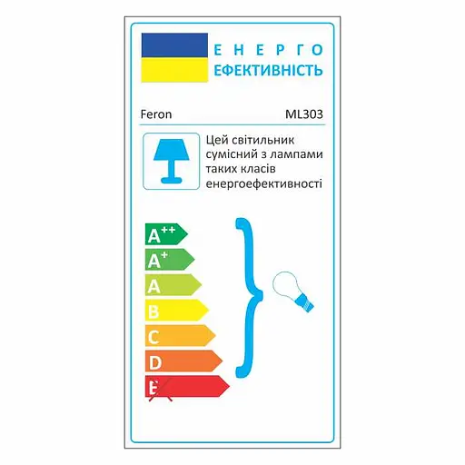Накладний поворотний світильник Feron ML303 під лампу білий - фото 2