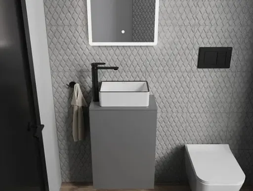 Умивальник Mexen Nadia 36 white black Edge накладний MEX-21613607, Білий - фото 3