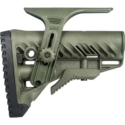 Приклад FAB Defense GLR-16 CP з регульованою щокою для AR15/M16 Olive - фото 2