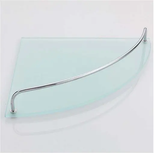 Полка Frap стеклянная угловая 250x250 F1921-1 4/24, Хром - фото 3