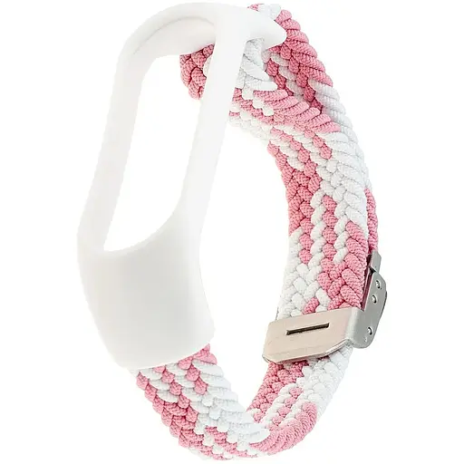 Ремінець Braided Buckle Mi Band 3/4/5/6/7 Білий Rose - фото 1