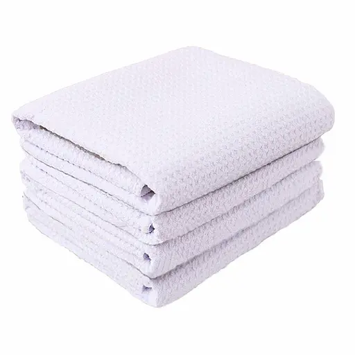 Набір 4 кухонні вафельні рушники Aquarius мікрофібра 40 х 60 см Білий - М'які Суперпоглинаючі - фото 1