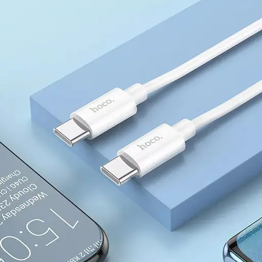 Дата кабель Hoco X87 Magic Type-C to Type-C PD 60W (1m) White - фото 5