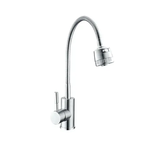 Змішувач для кухні Champion SUS-011 рефлекторним виливом CH6538 Нержавіюча сталь - фото 1