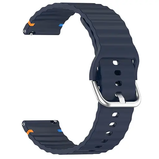 Силиконовый ремешок Wavy для Smart Watch 20mm Midnight Blue - фото 2