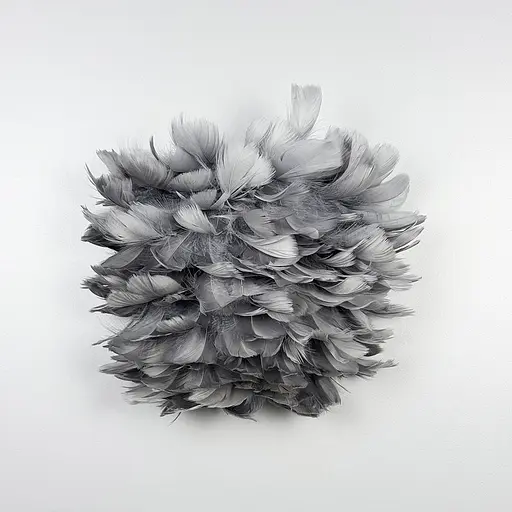 Настінний світильник із натурального сірого пірʼя Арт. WJU 83 GR (grey) Line F - фото 2