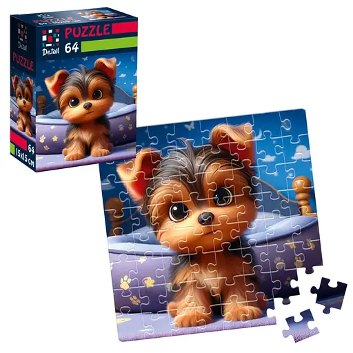 Пазли De.tail Допитливе цуценя, 64 деталі, DT1234-09