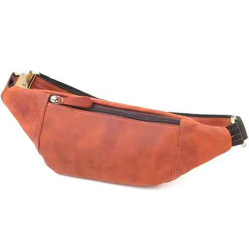 Практична сумка-бананка для чоловіків із натуральної вінтажної шкіри SHVIGEL 34х12х4 см sum0027477 - фото 2