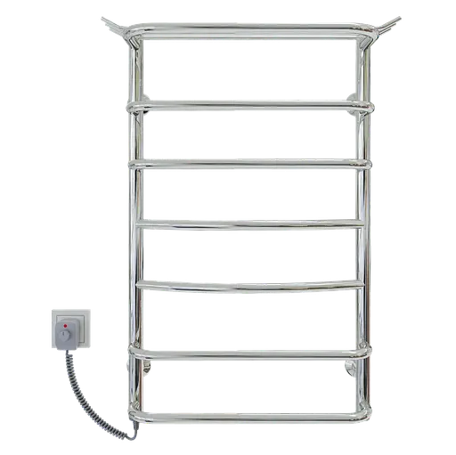 Электрический полотенцесушитель Kosser Канна 800x500/7 ЕL рег. ДК02EL, Хром, Левое - фото 2