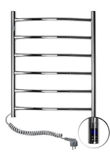 Электрический полотенцесушитель Navin Камелия 480x600 Sensor левый с таймером 10-007133-4860, Хром, Левое, Электронный - фото 1