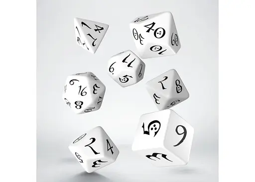 Набір кубиків Classic RPG White & black Dice Set , 7 шт. (SCLE02) - фото 2