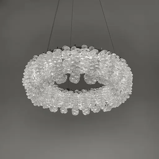 Кільцева кришталева люстра в хромі Ø 30 см | Арт. 33038-300 CH | Line F - фото 3