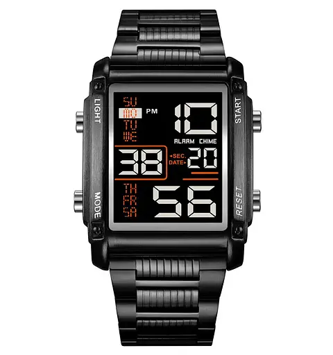 Мужские наручные часы Skmei 2206 (Черные с черным циферблатом)